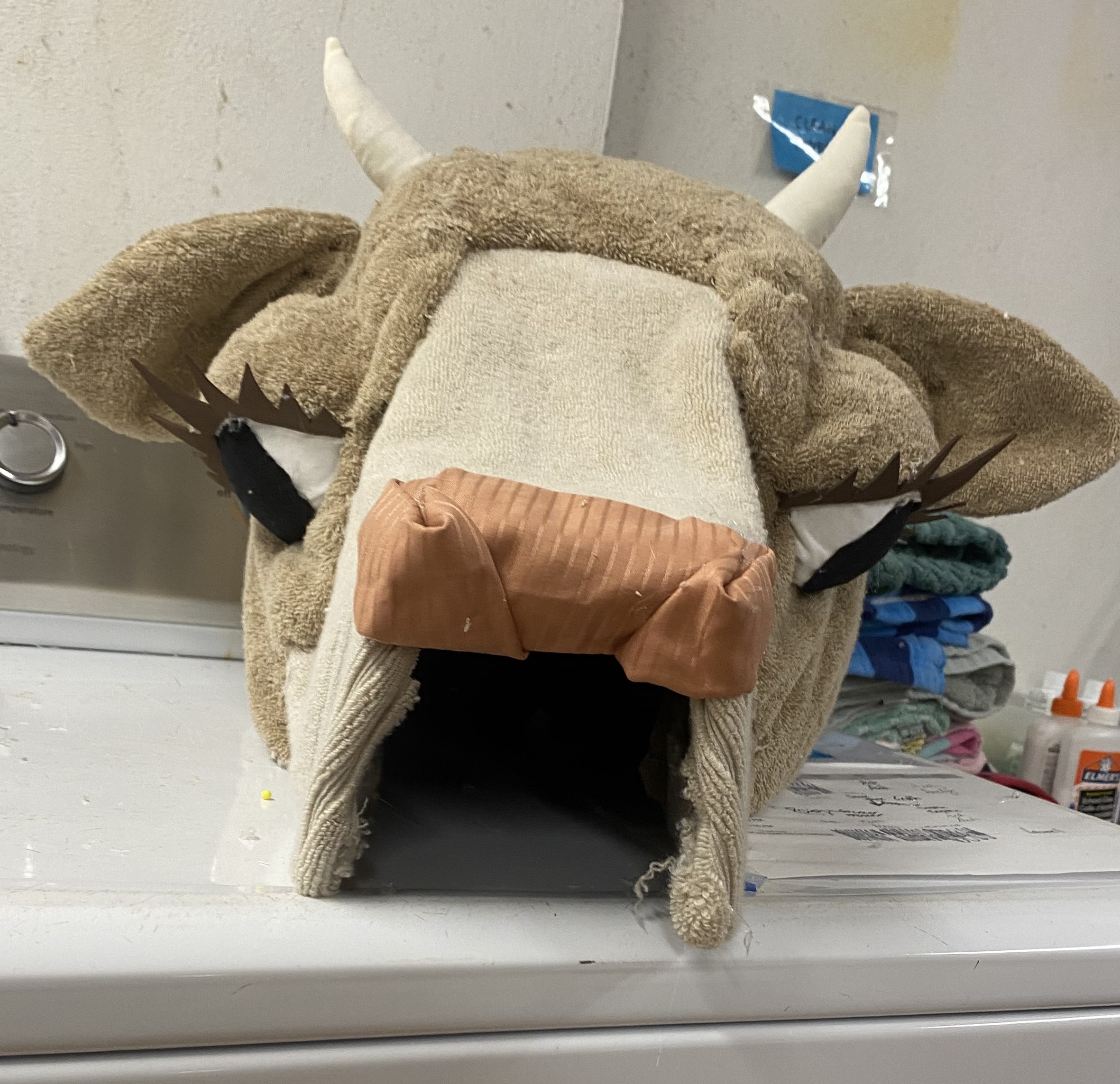 A cow head facing front