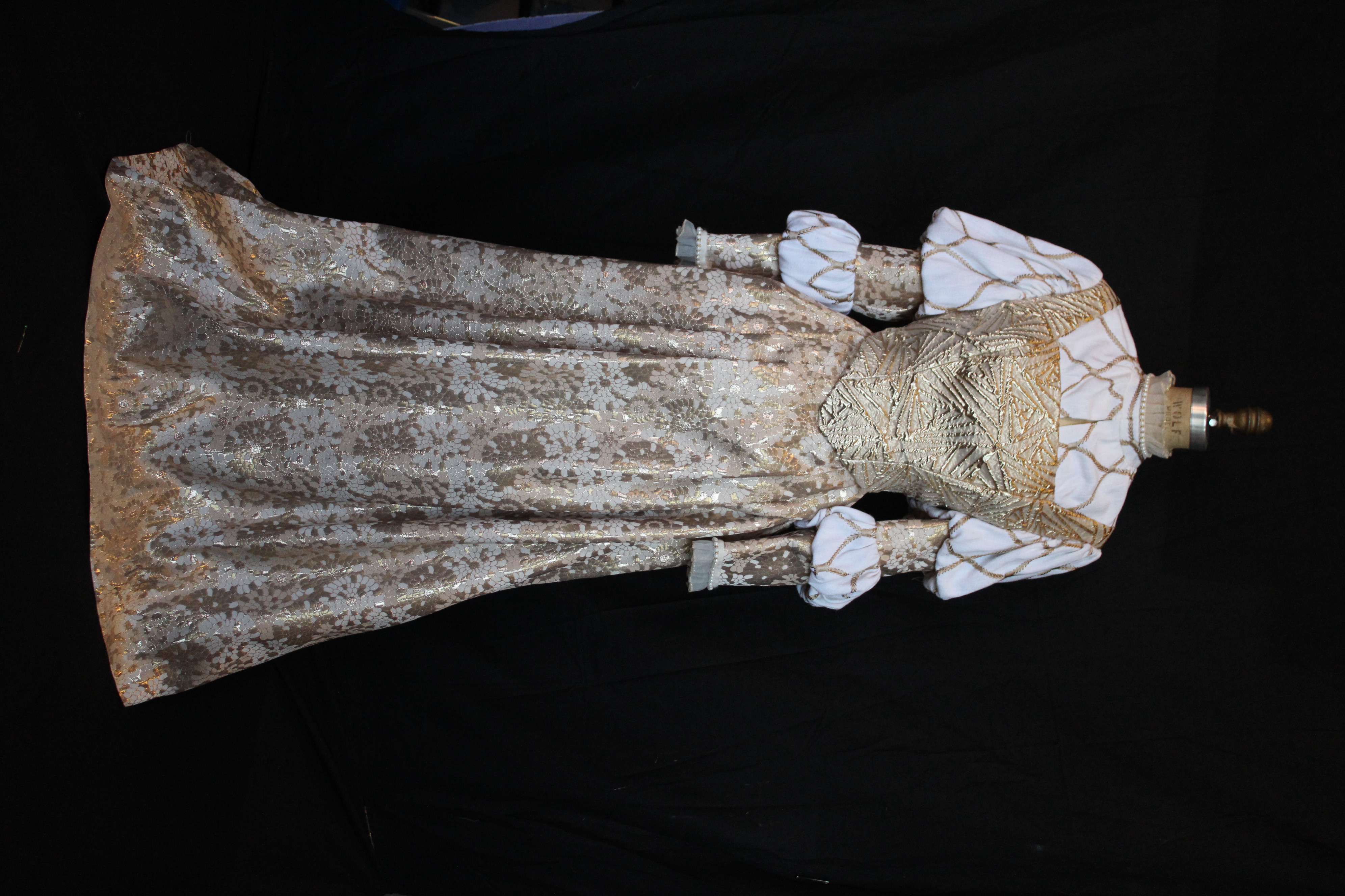 A gold renaissance dress