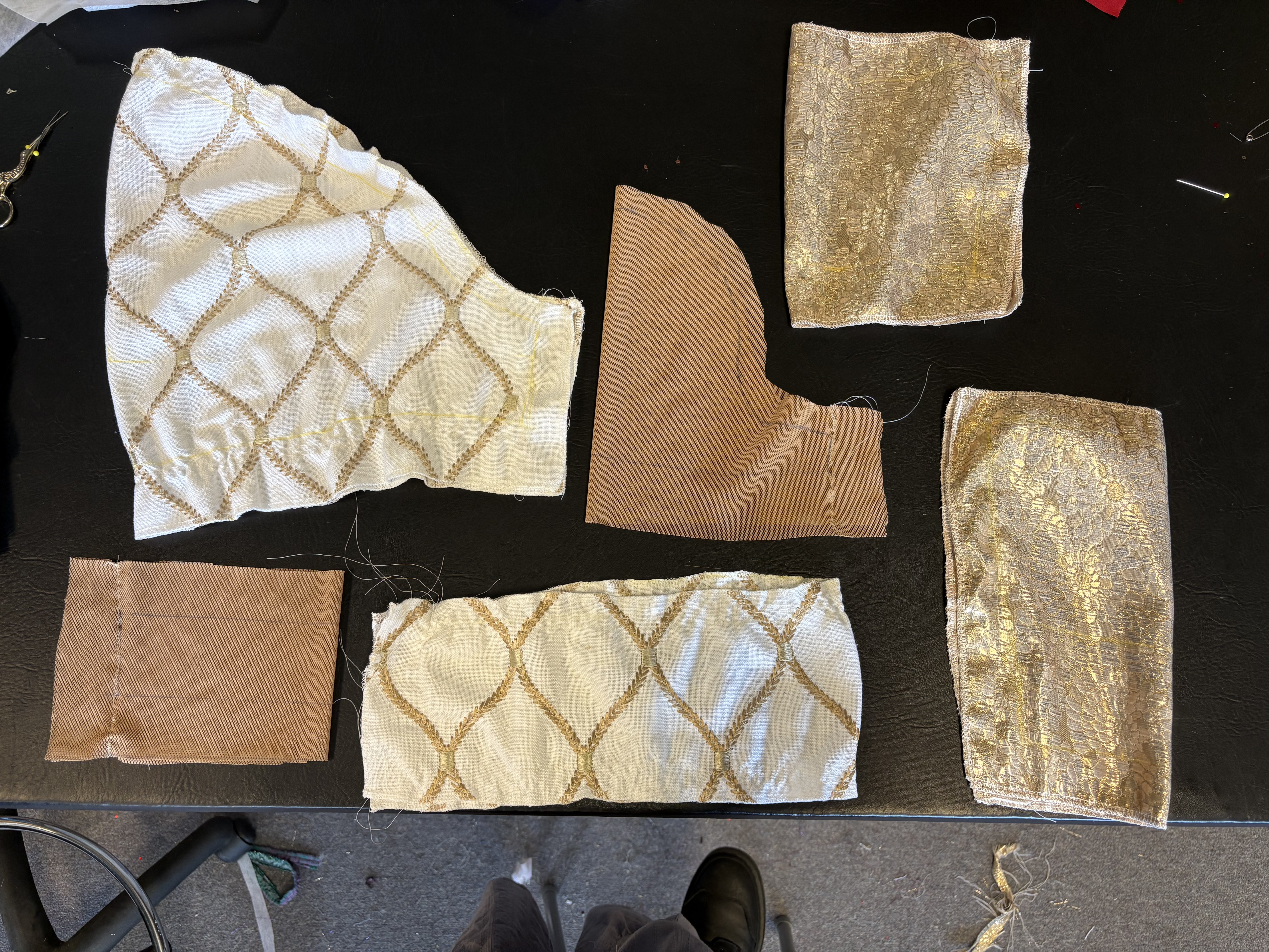 deconstructed pieces of the sleeves