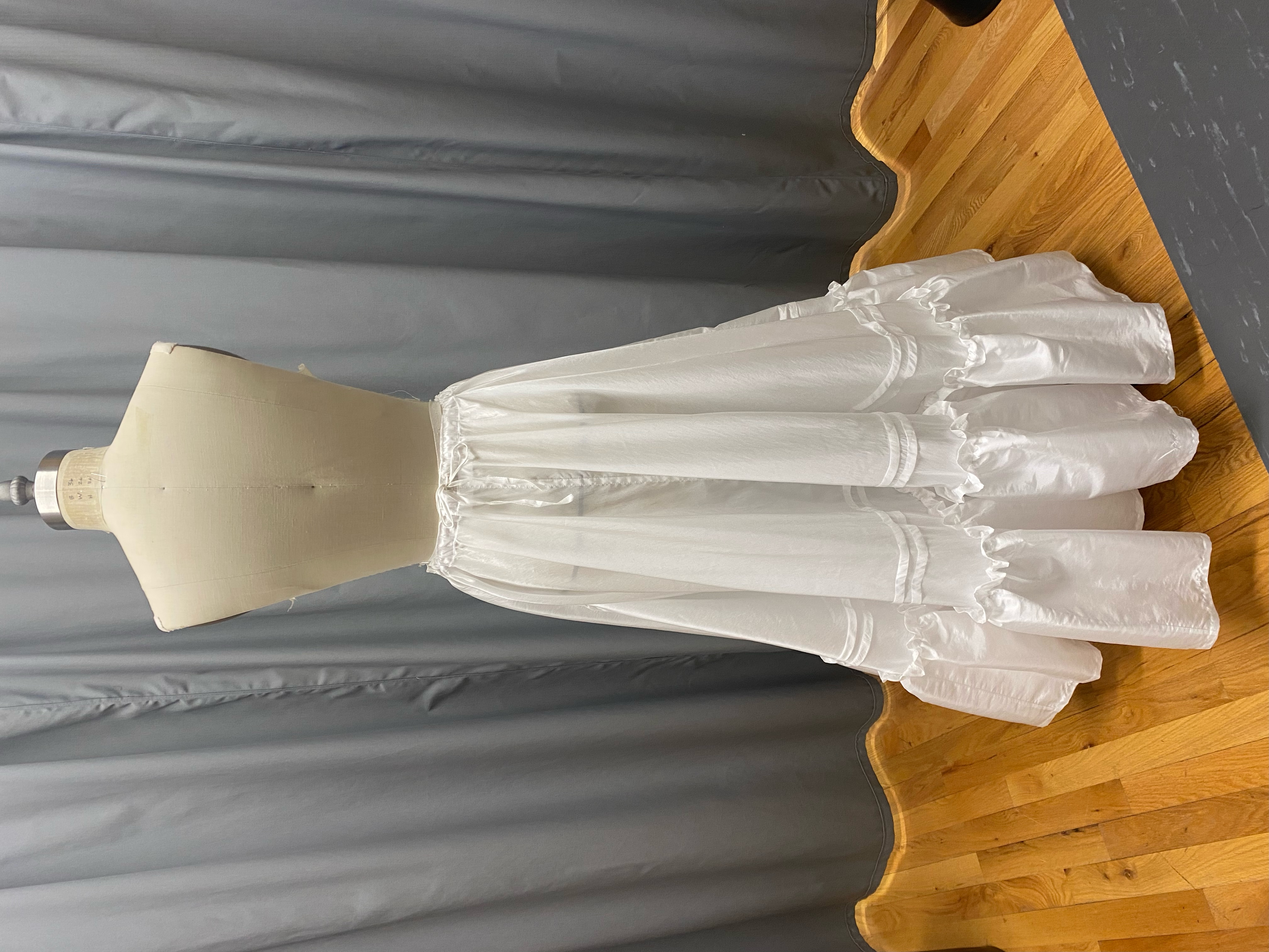 White Taffeta Petticoat, Back View