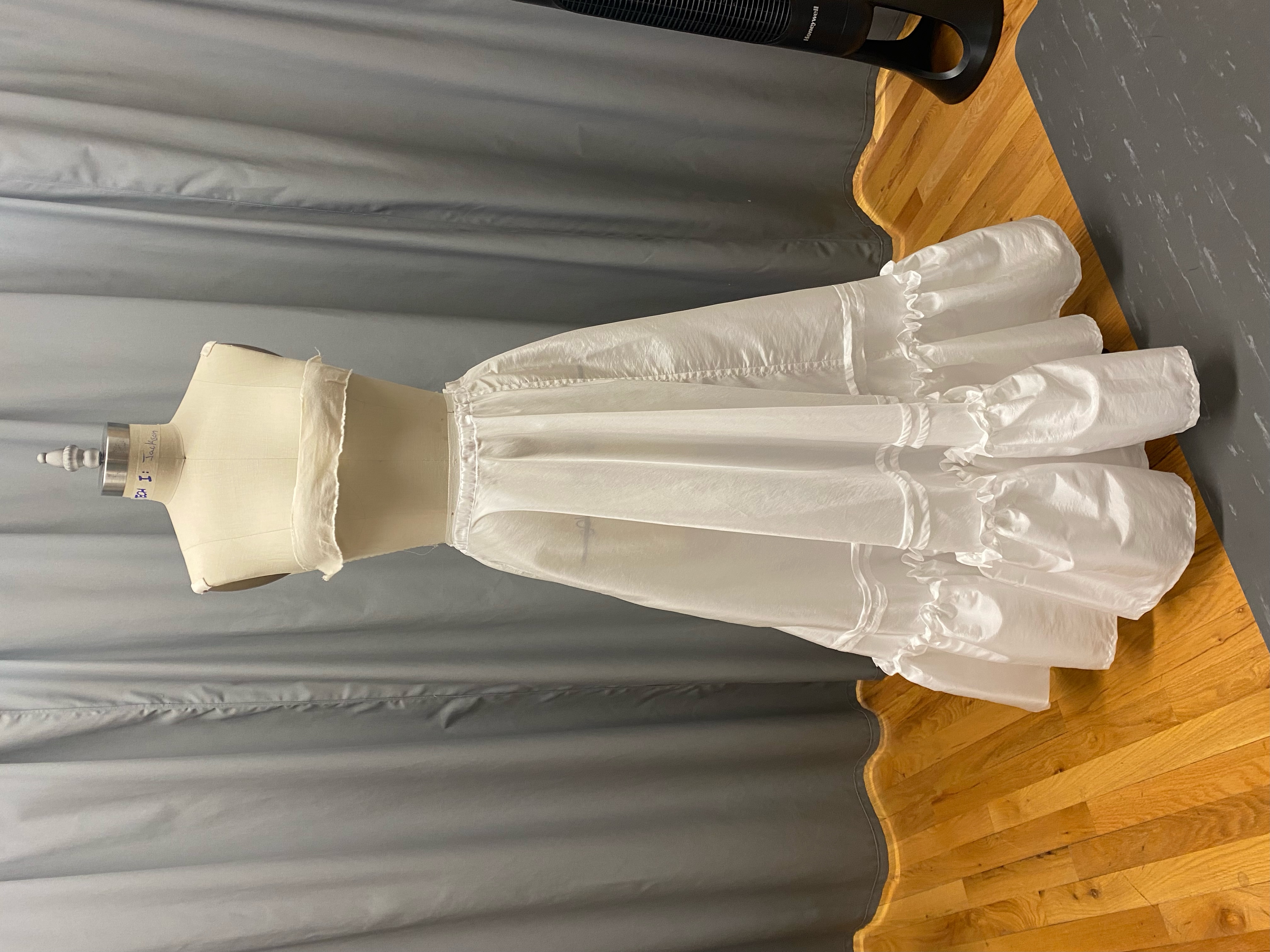 White Floor Length Petticoat with ruffle