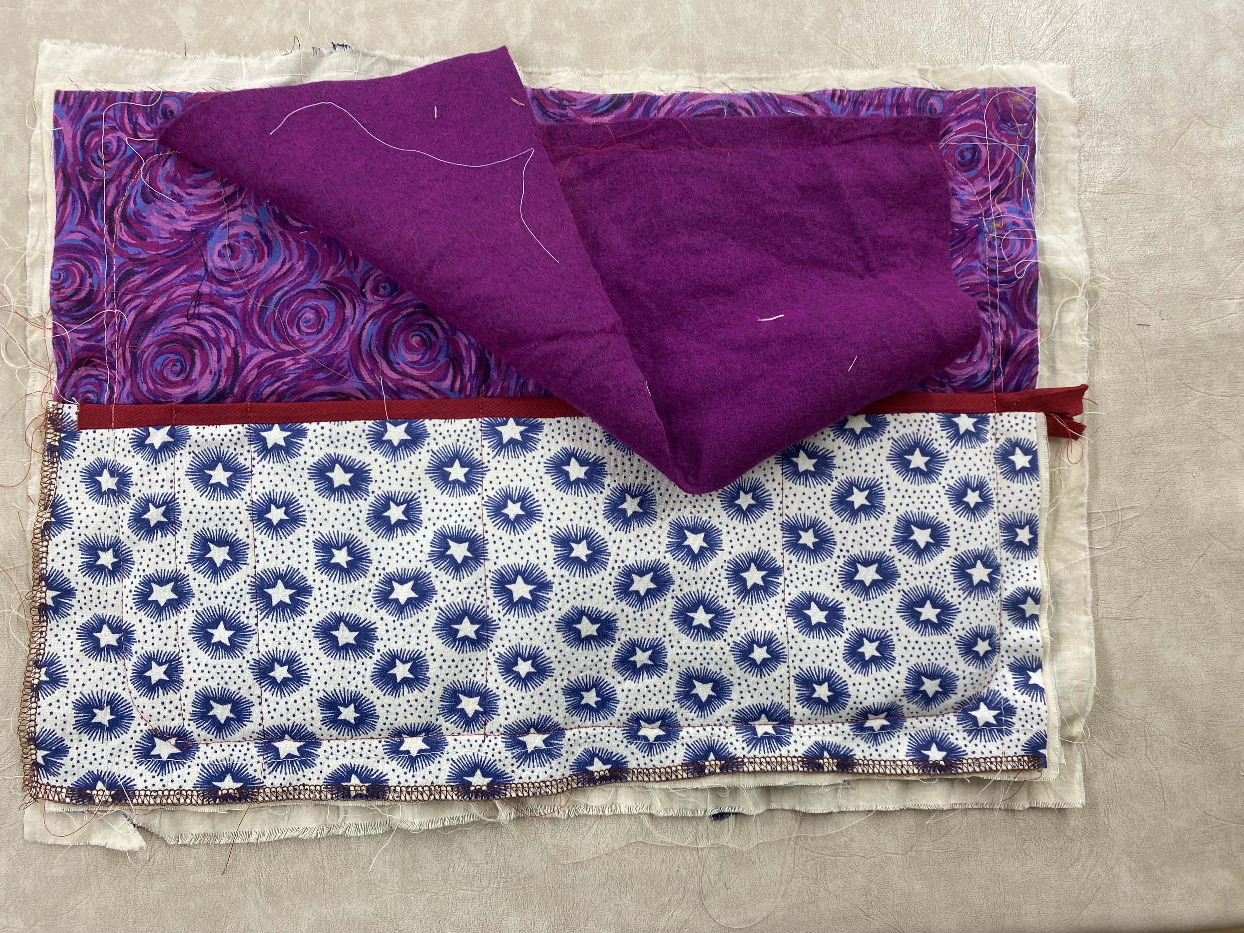 the back of the quilt is done but the edges are unfinished